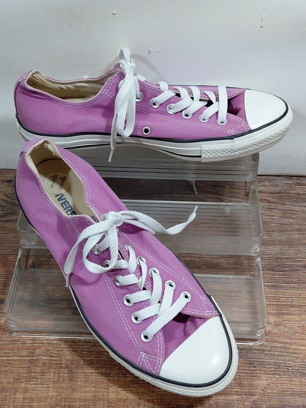 Converse All Star Low-Top Canvas Pink Athletic Lace Up Sneakers Women 11 Men 9